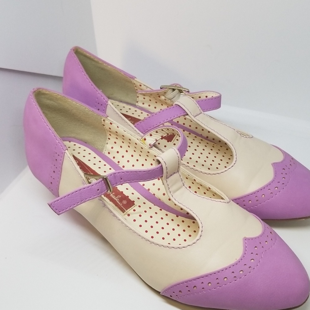 But another innocent tale purple/tan shoe 7